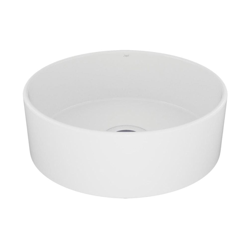 Cuba Pia Apoio Louça Sottile Redonda 35Cm Branca Japi