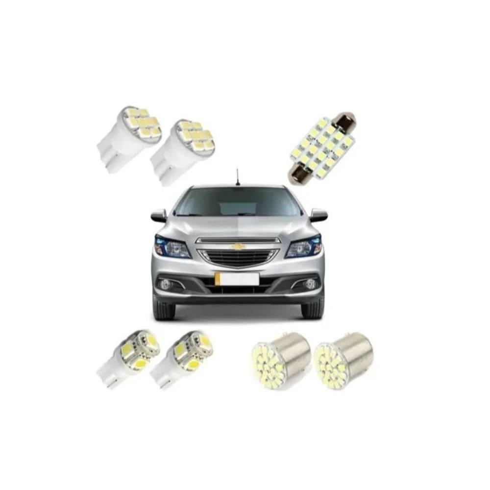 Kit Lâmpadas Led Onix Chevrolet Pingo Teto Placa Ré Torpedo