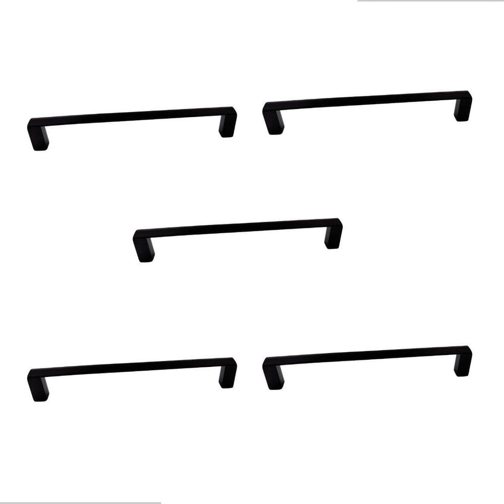 Kit 5 Puxador Moveis Liveri Il 955 128Mm Preto Italy Line