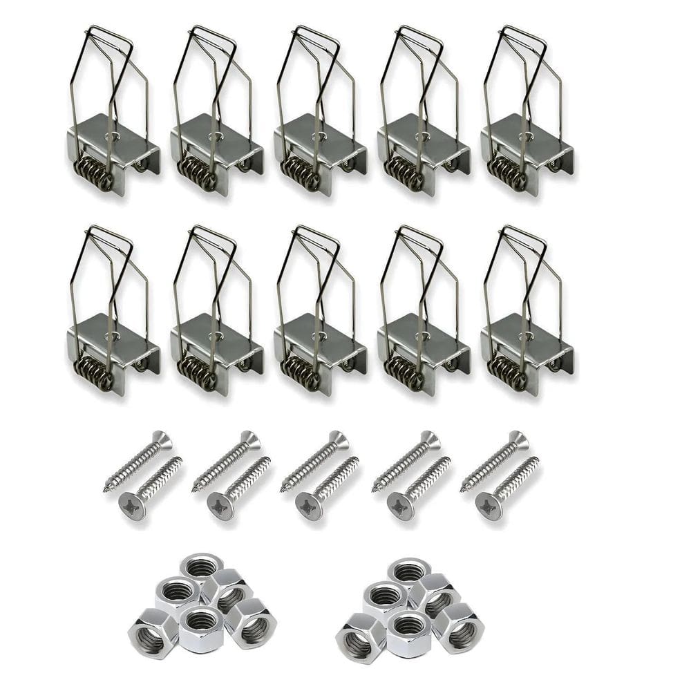 Kit 10 Presilhas Gafanhoto Mola Fixar Perfil Led Gesso Sanca