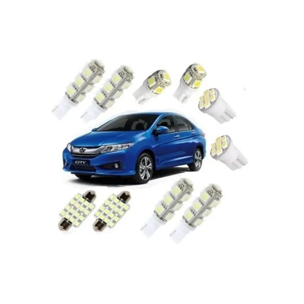Kit Lampadas Led City 2015 2016 Pingo Teto Placa Torpedo