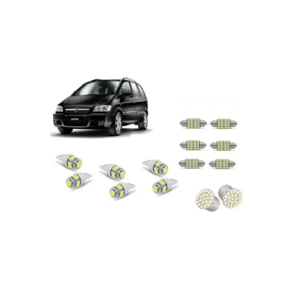 Zafira 2001 Em Diante Kit Lâmpadas Leds,Ré, Teto
