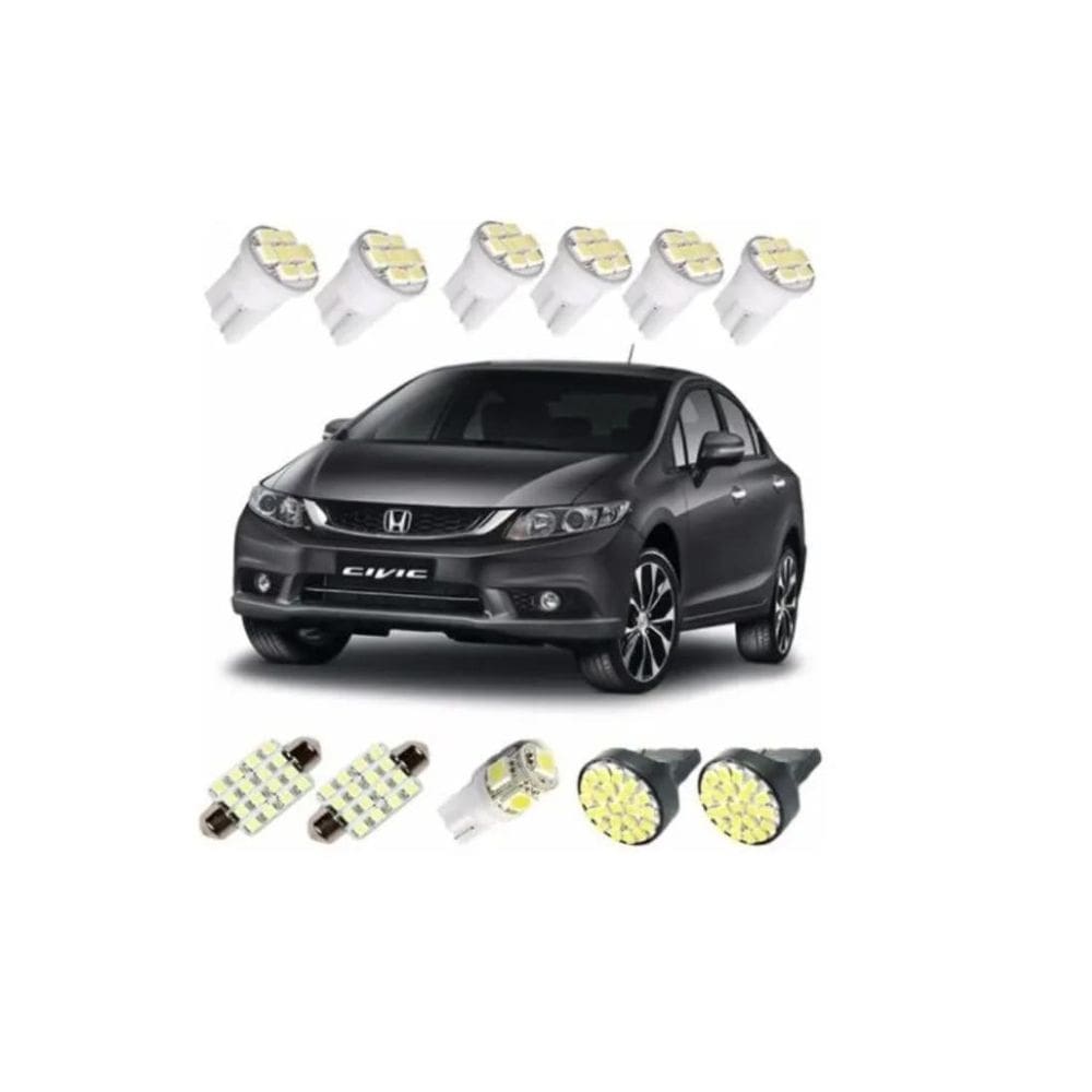 Kit Lampadas Led New Civic 2014 2015 2016 Pingo Ré Teto