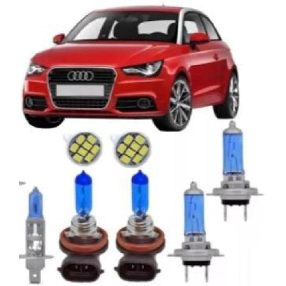 Kit Lâmpada Super Branca+ Led Pingo Audi A1 2010-2013 Farol