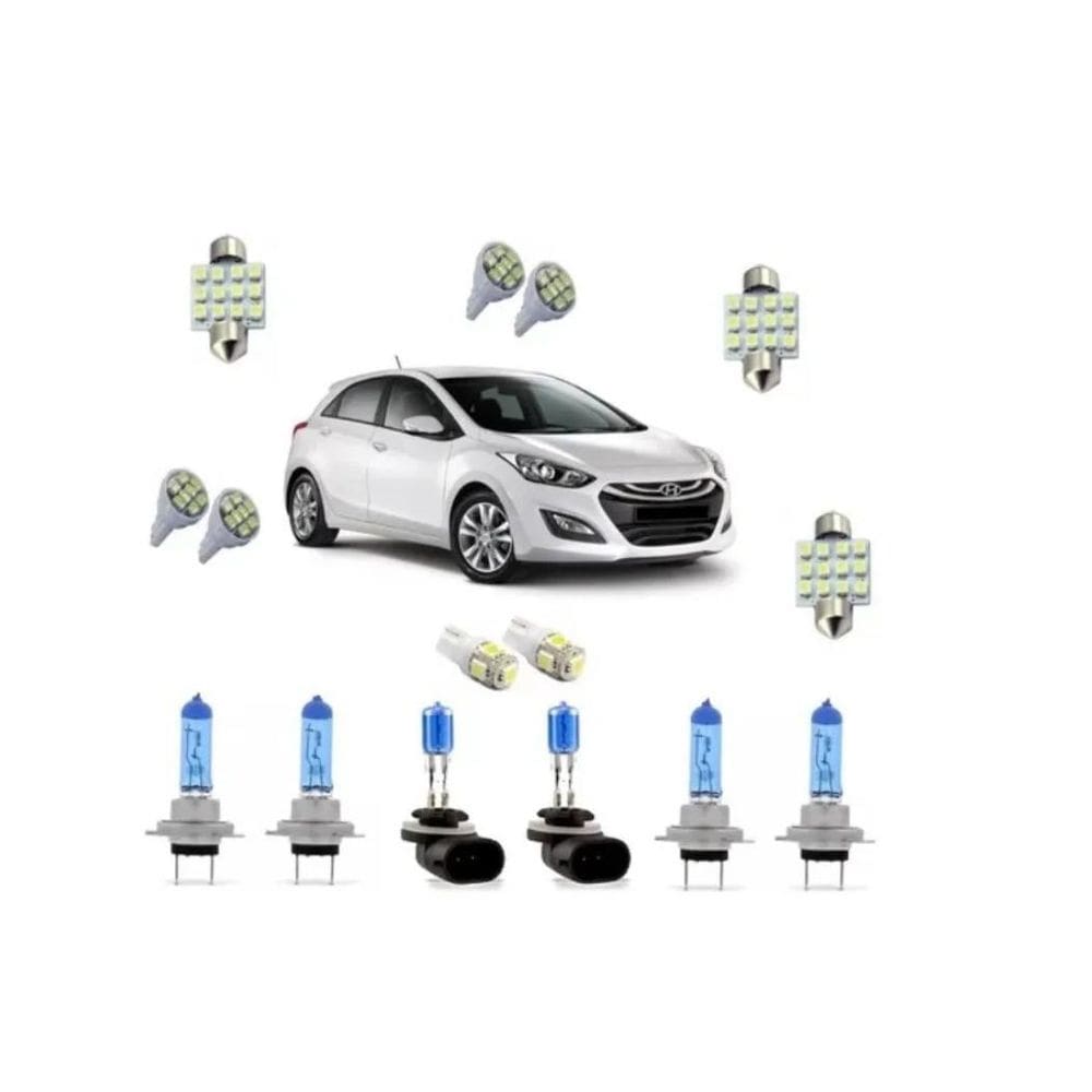 Kit Lâmpadas Super Branca E Led`S Hyundai I30 2013 Á 2016
