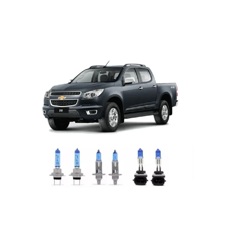 Kit Lâmpadas Super Branca Farol/Milha S10 2017/2019