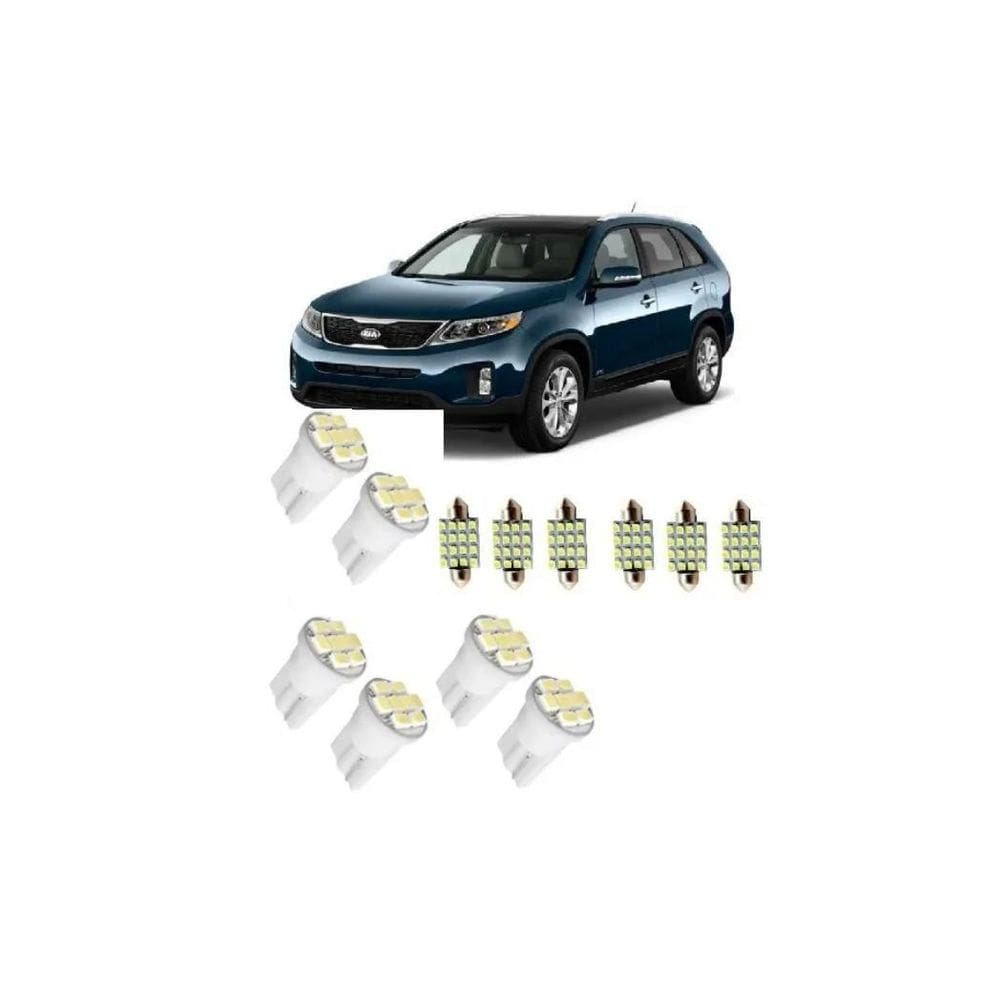 Led Pingo E Kia Sorento Farolete Placa Teto Ré Kit