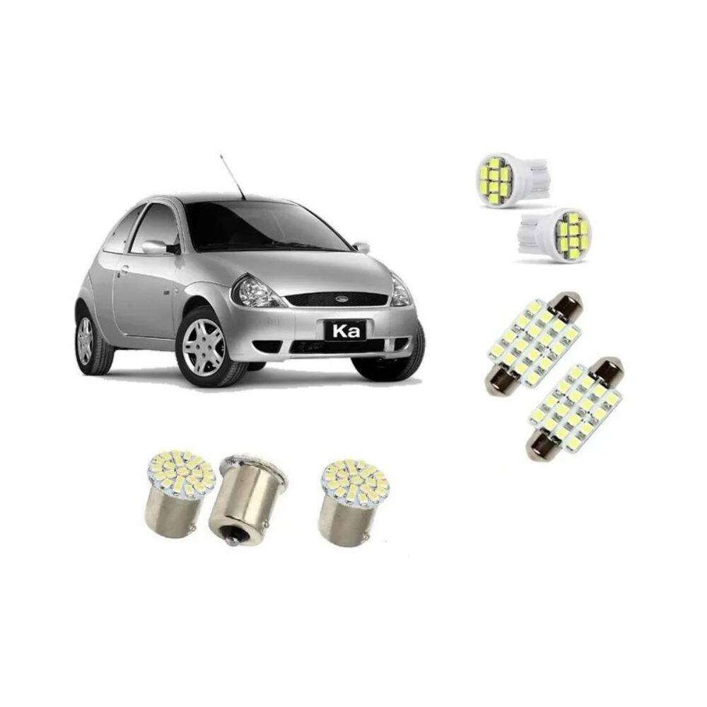 Kit Lampadas Led Ford Ka Super Branca 1997 Até 2007