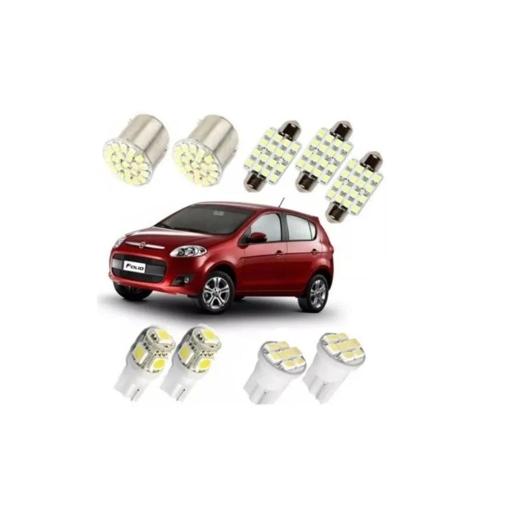 Kit Lâmpadas Led Palio Novo E Antigo G1 G2 G3 G4 Uno Siena