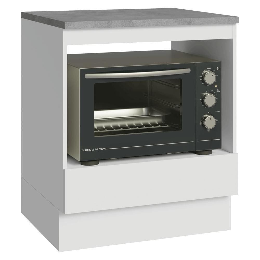 Balcão Para Forno/micro-ondas 70 X 60 Cm 1 Gaveta (com Tampo) Branco Madesa Branco