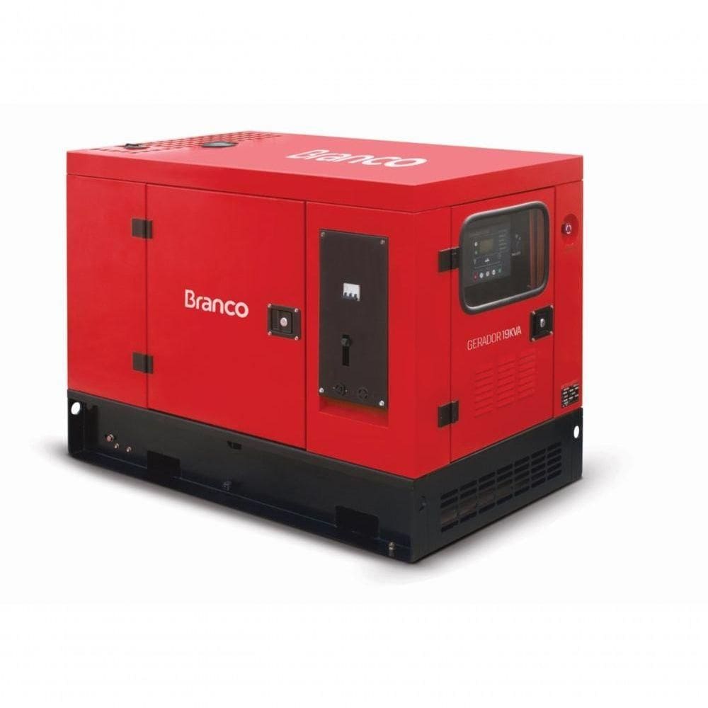 Gerador à Diesel 15kva Trifásico 380v Partida Elétrica Com Ats Bd19000 E3s Branco