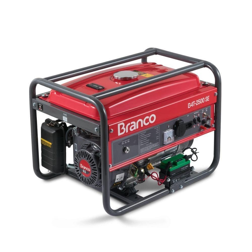 Gerador Gasolina 2,2kva Chave Seletora B4t-2500se Branco