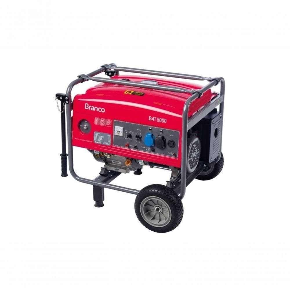 Gerador Gasolina 4,0kva Mono Partida Manual B4t-5000 Branco