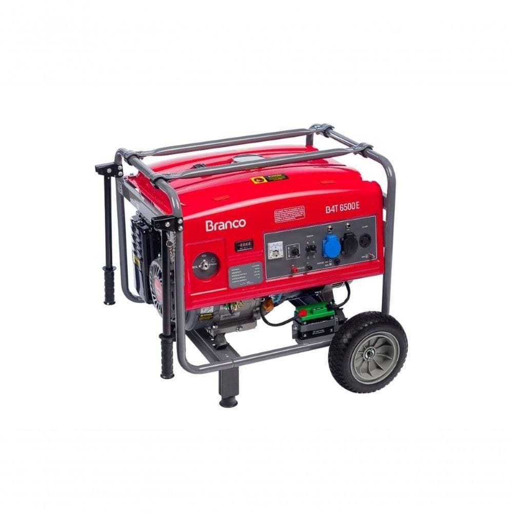 Gerador Gasolina 5,5kva Mono Partida Manual B4t-6500 Branco
