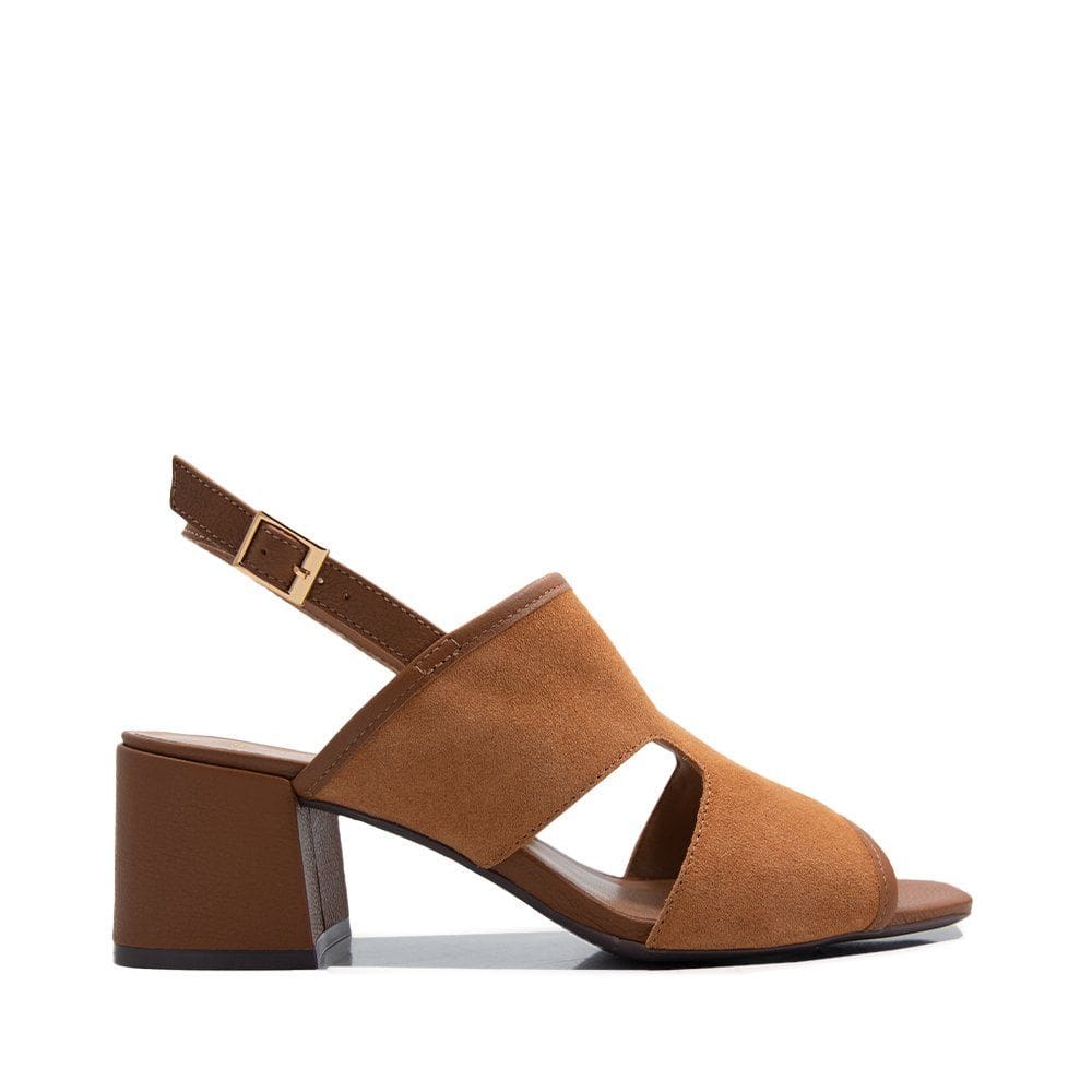 Sandalia Wirth Camurça Salto Bloco