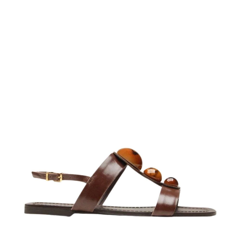 Sandalia Vicenza Flat Coimbra Marrom Marble