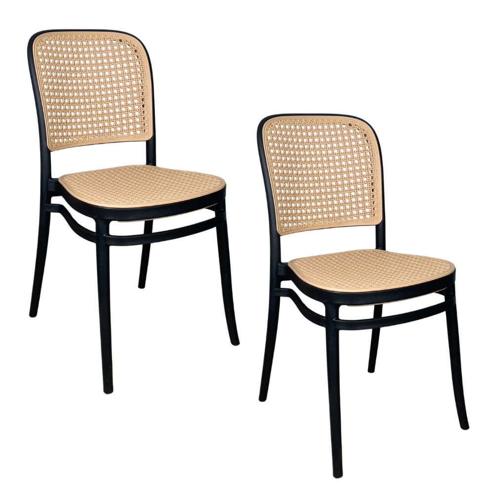 Kit 2 Cadeiras de Jantar Roma para Sala e Cozinha Preto
