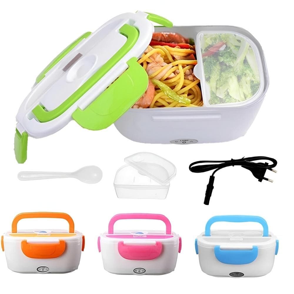 Marmita Automatica Eletrica Lancheira Termica Com Divisorias Lunch Box Bivolt Casa Escritorio