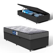 Cama Box Baú com Colchão de Espuma D60 Double Face Guarda Costas Comfort Force Probel Solteiro 88cm