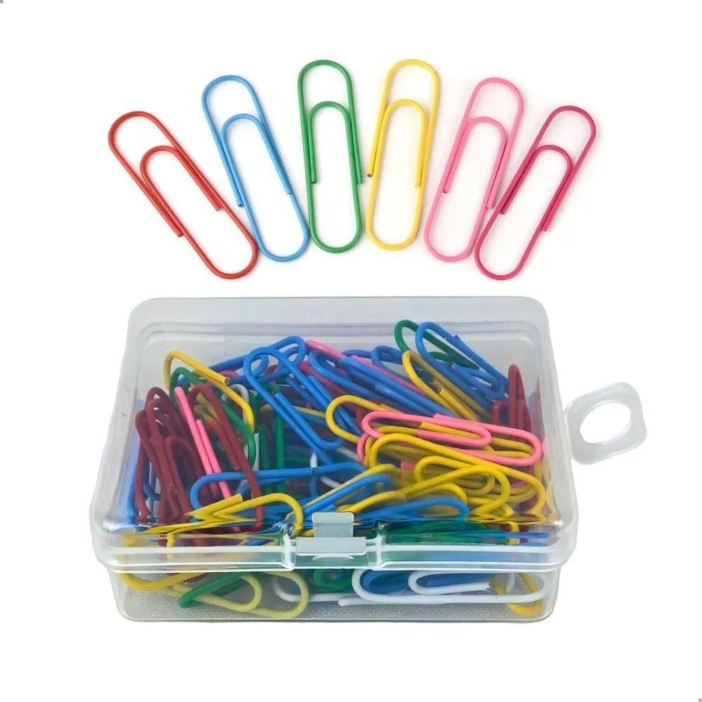 Kit Papelaria Com 80 Clipes Coloridos N249163-8 - Quanhe