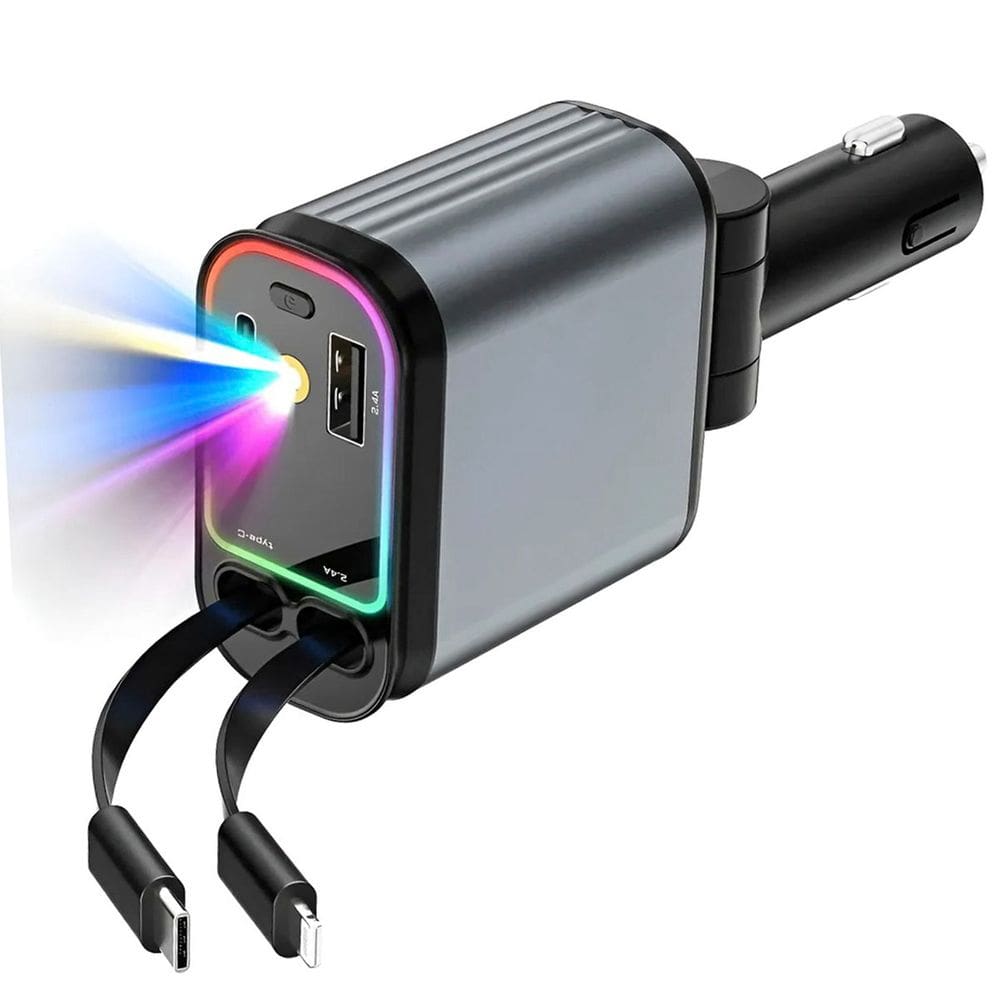 Carregador Veicular Automotivo Usb Turbo Carro Caminhonete Projetor Teto Iluminaçao Decoraçao Suvs Celular Smartphone