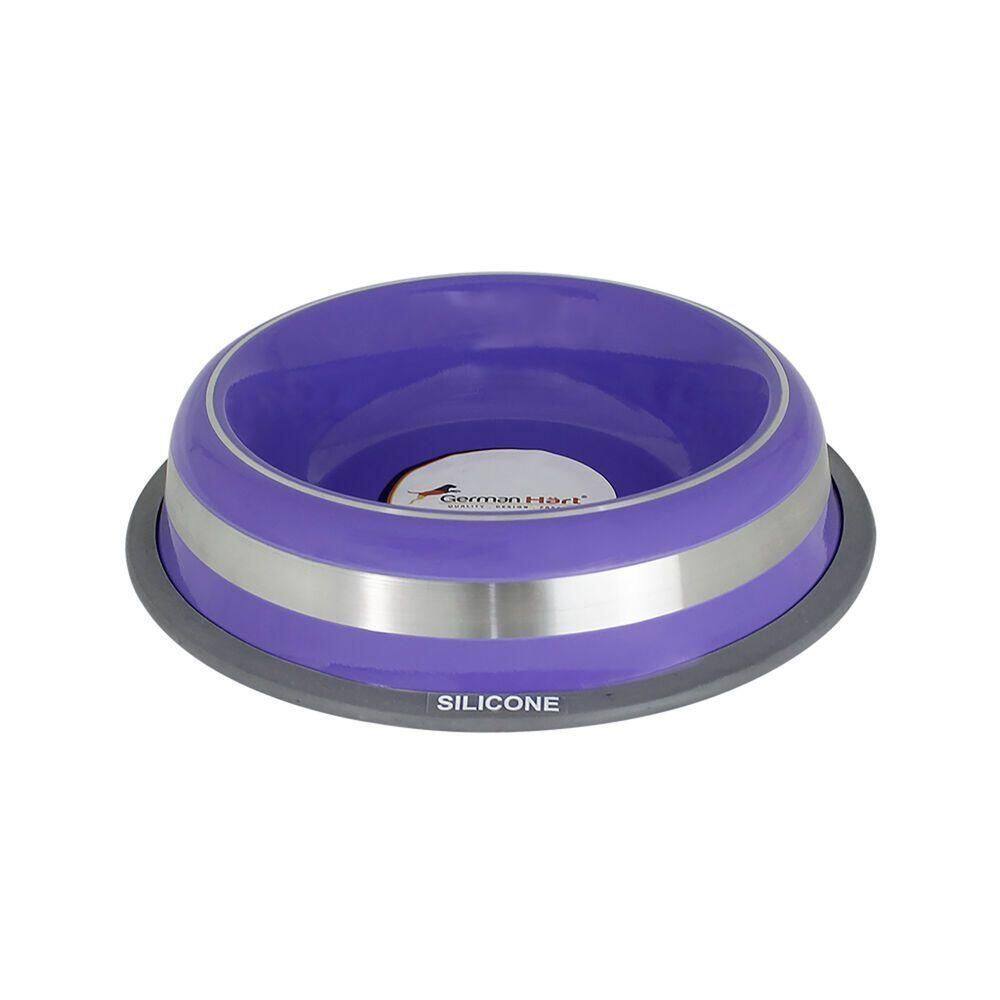 Comedouro Inox Prestige Roxo 850ml - Durável E Antiderrapante