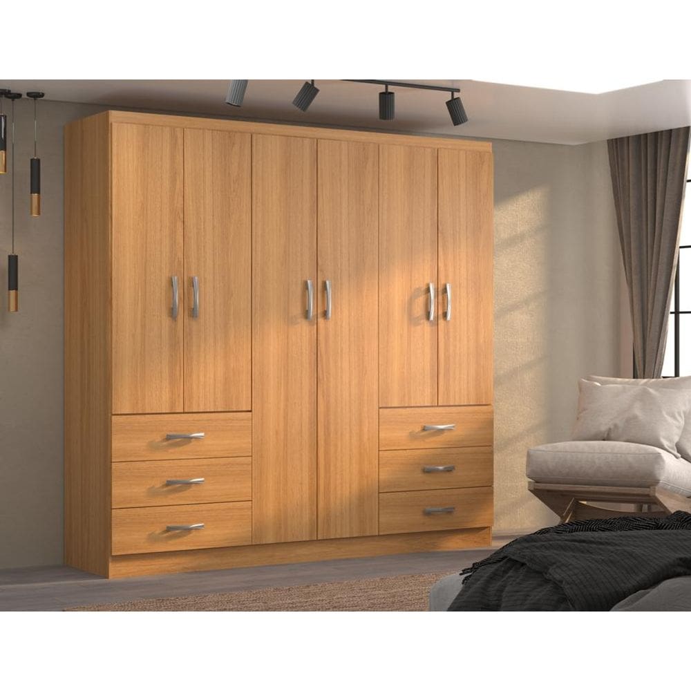 Guarda Roupas New Encante 6 Portas e 6 Gavetas