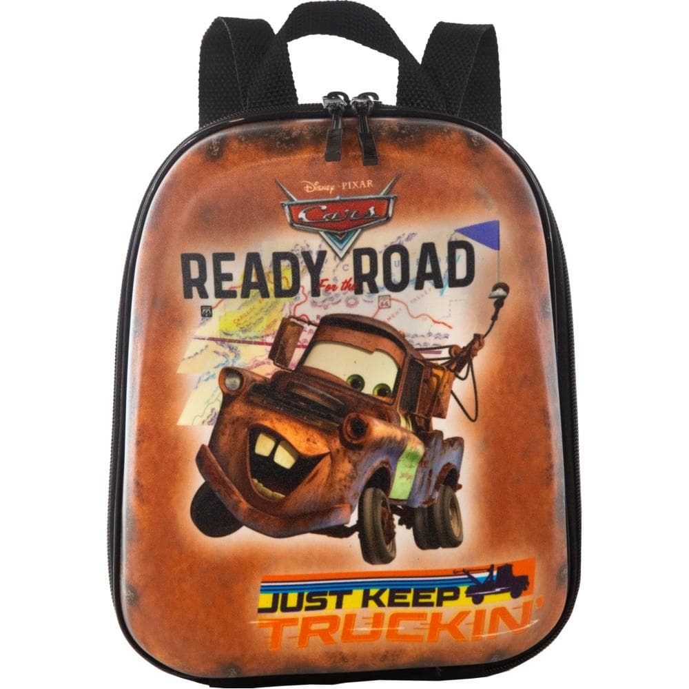Mochila Pequena Maxtoy Cars Tow Mater Marrom