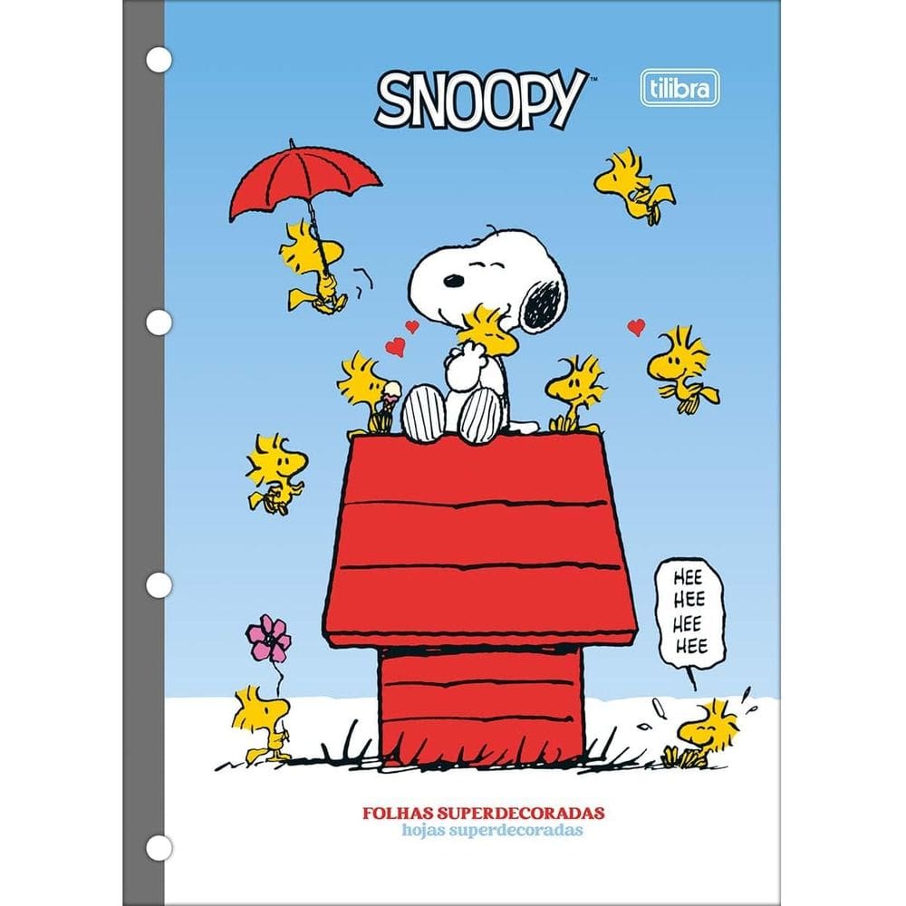 Refil Caderno Argolado Snoopy Universitário 80 Folhas Tilibra 6671
