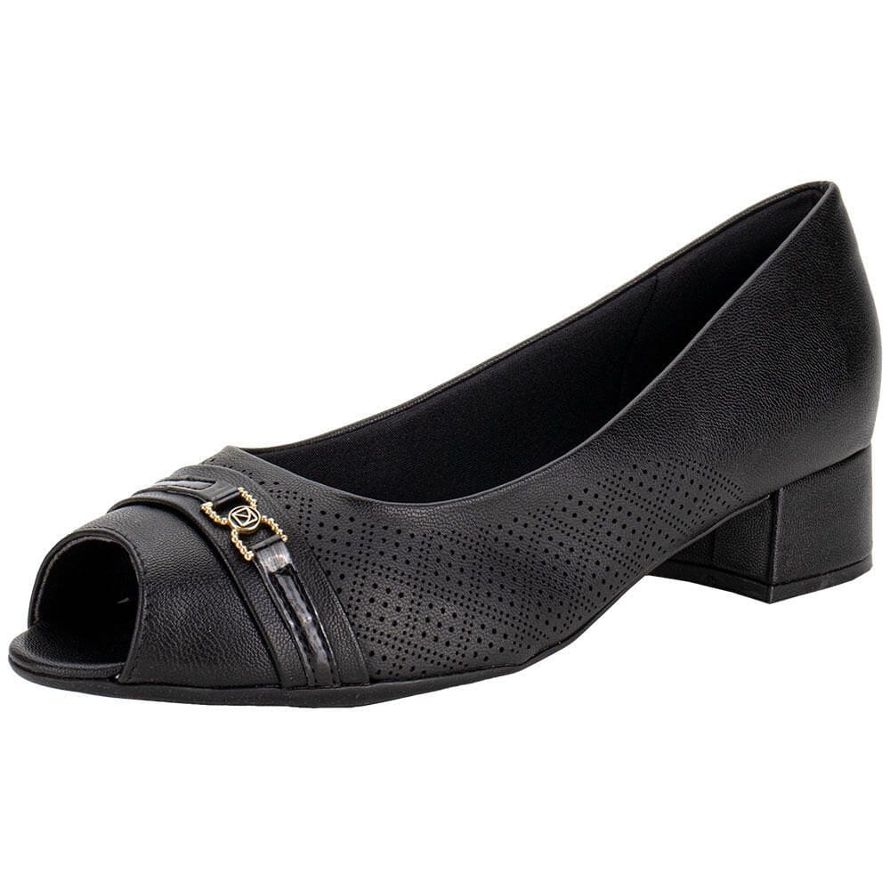 Peep Toe Feminino Salto Grosso Piccadilly | Casas Bahia