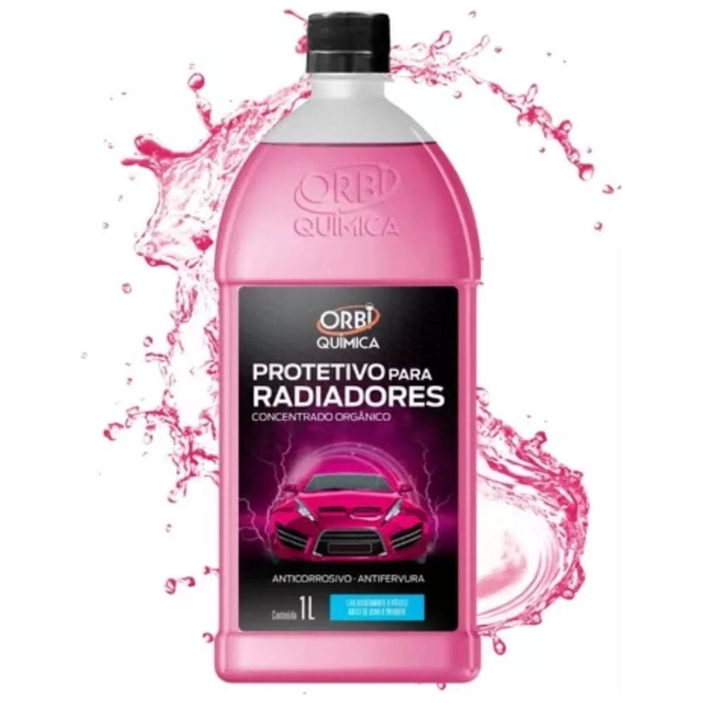 Aditivo Radiador Rosa Concentrado Anticorrosivo Orgânico Orbi Química 1L