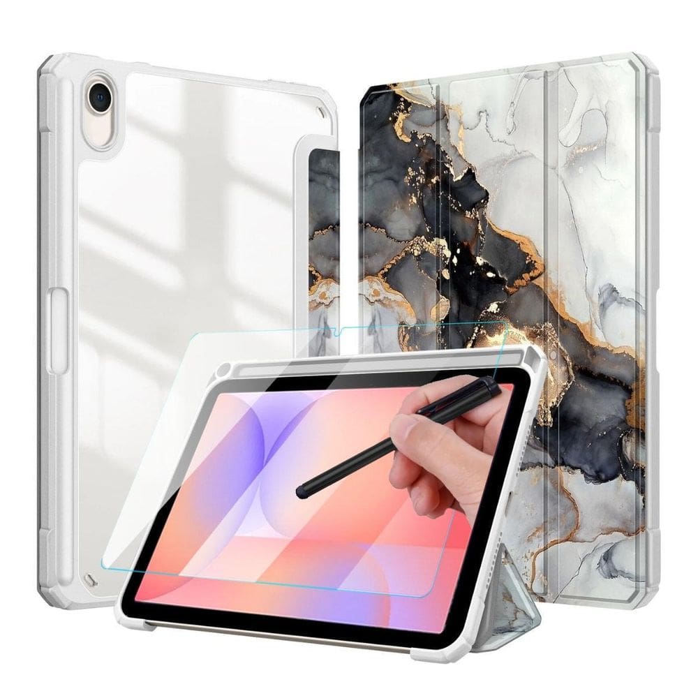 Capa Mármore Para Samsung S10 Lite 10.9 X400 + Vidro +Caneta