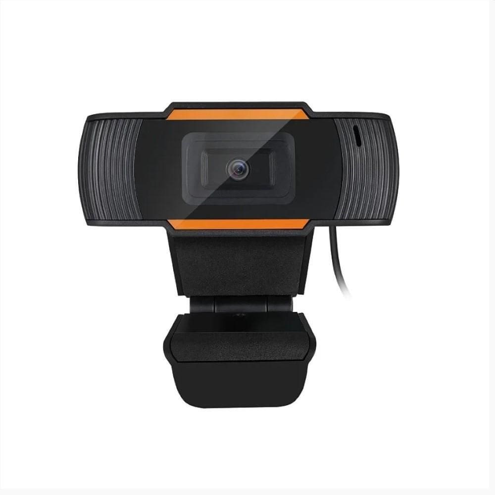 Webcam V5 Hd 720P Com Microfone Preto/Laranja