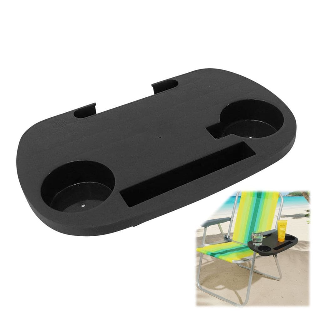 Mesa Portátil Mesinha Porta Copos Para Cadeira De Praia Preto - 70770007 Belfix