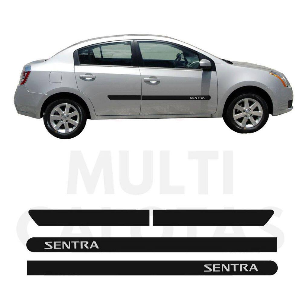 Friso Lateral Borrachão Sentra 2008 A 2013 Com Nome