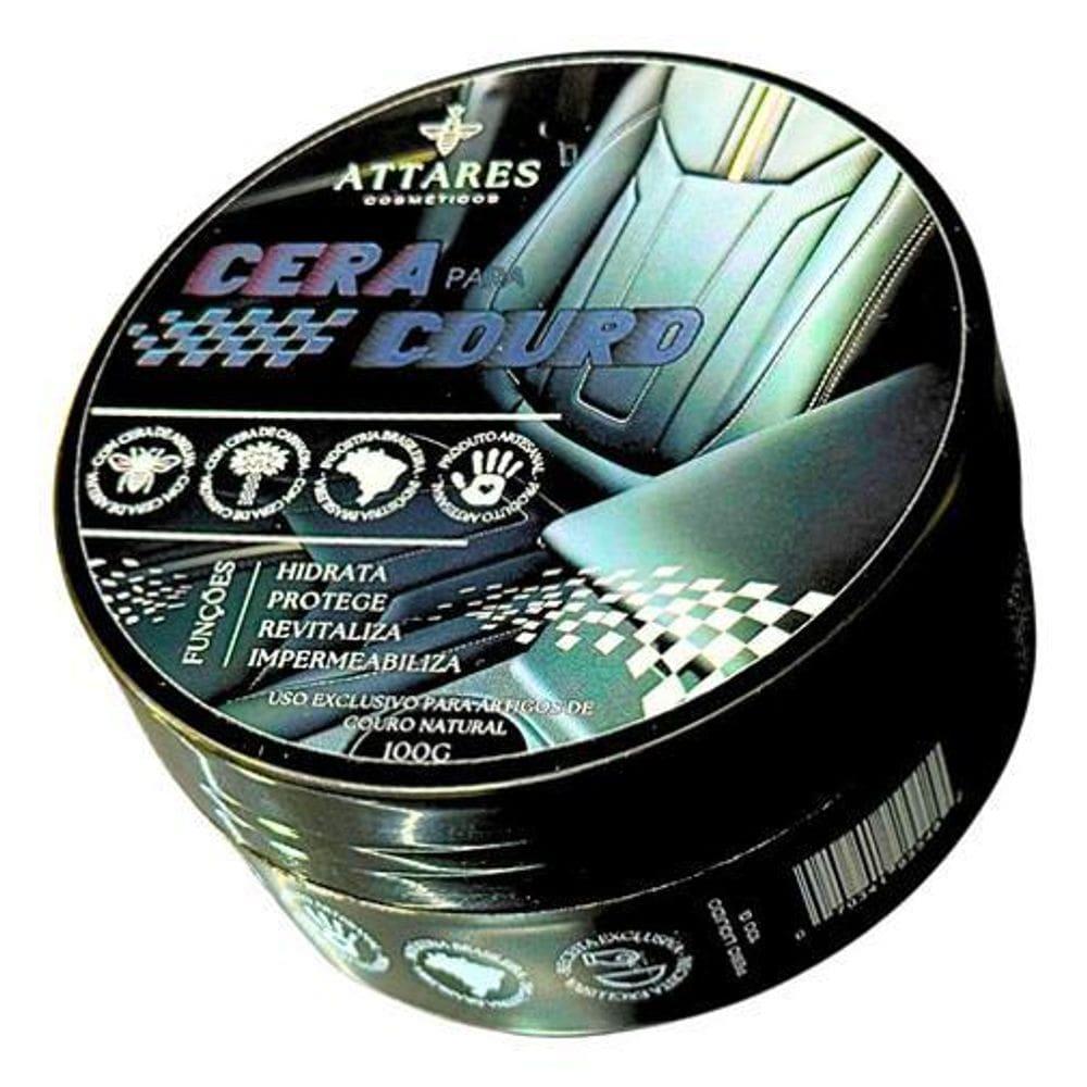 Cera Natural Para Couro Carro Hidratação 100G Aroma Suave