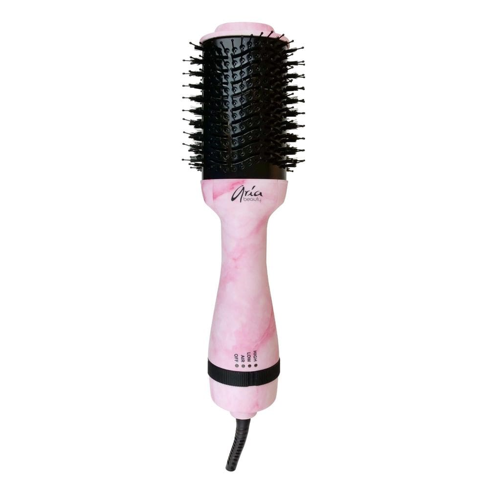 Escova de secagem Aria Beauty Blow Dryer ajustável rosa quente