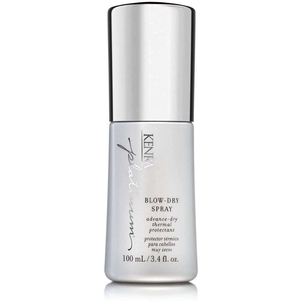 Spray de secagem com secador de cabelo Kenra Platinum, protetor térmico que economiza tempo, 100 mL