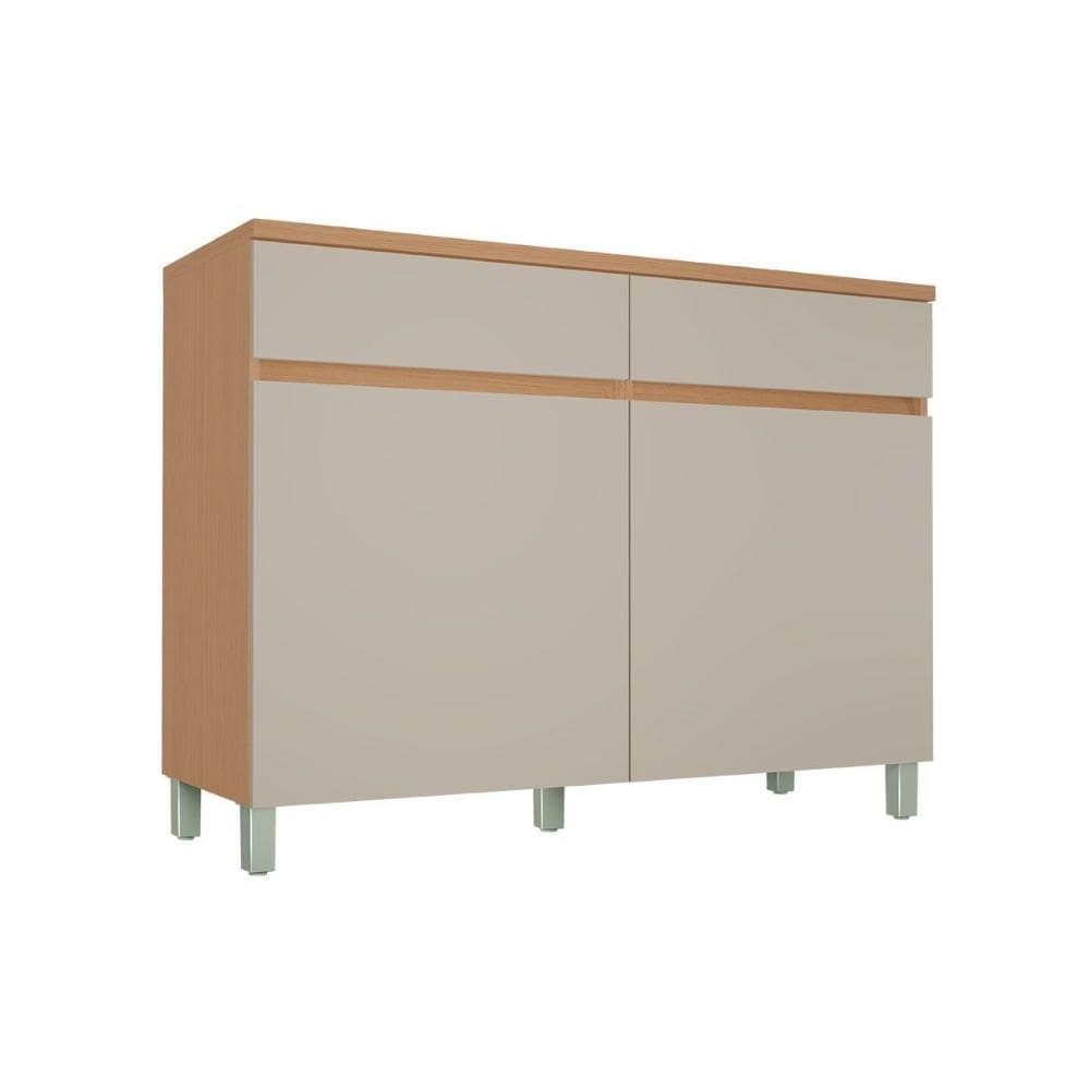 Balcão Cozinha Nesher Realeza c/ 2 Portas 2Gavs 120cm Carvalho/Greice