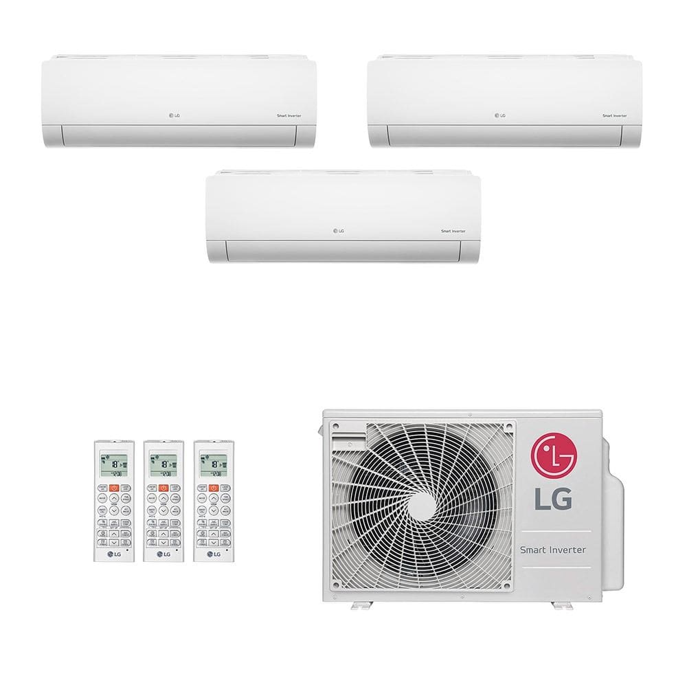 Ar-Condicionado Multi Split Inverter LG 30.000 (2x Evap HW 12.000 + 1x Evap HW 24.000) Só Frio 220V