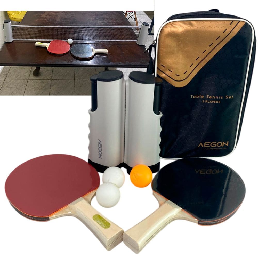 Kit Raquete Rede Retratil Ping Pong Tenis Mesa 3 Bolinhas Conjunto Completo Treino Pratica Recreaçao Esporte Lazer