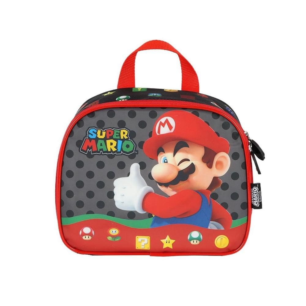 Lancheira Térmica Luxcel Super Mario Bros Preto