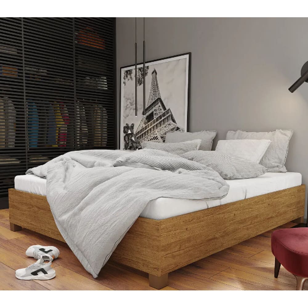 Cama Box Casal Paula Carioca Móvies - Cinamomo