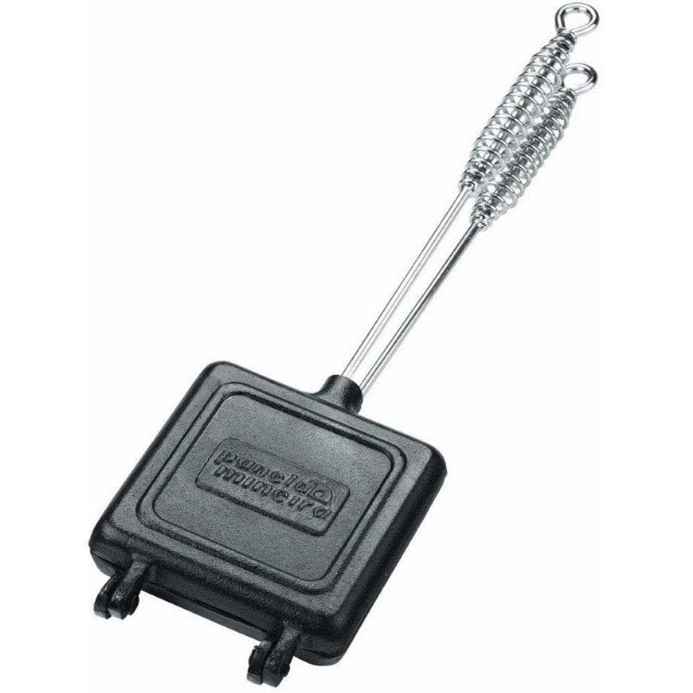 Sanduicheira ferro 12×12×3,5cm alça espiral 1 pão Panela Mineira