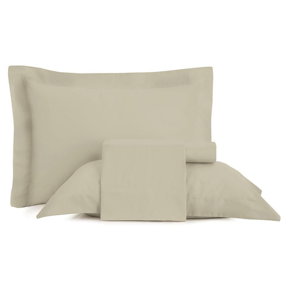 Jogo de Cama Casal Altenburg Cetim 300 Fios Marrom