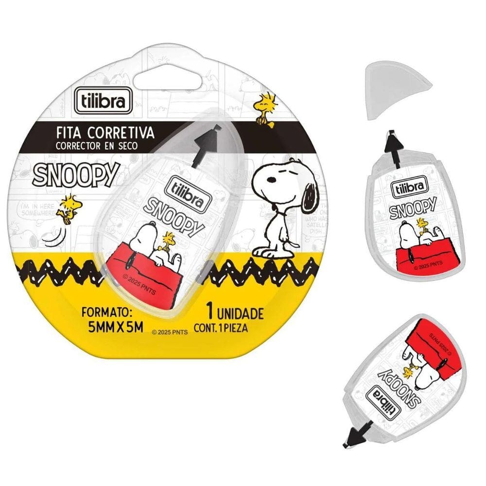 Fita Corretiva Snoopy - 50Mmx5M - Blister - 1 Uni - Tilibra