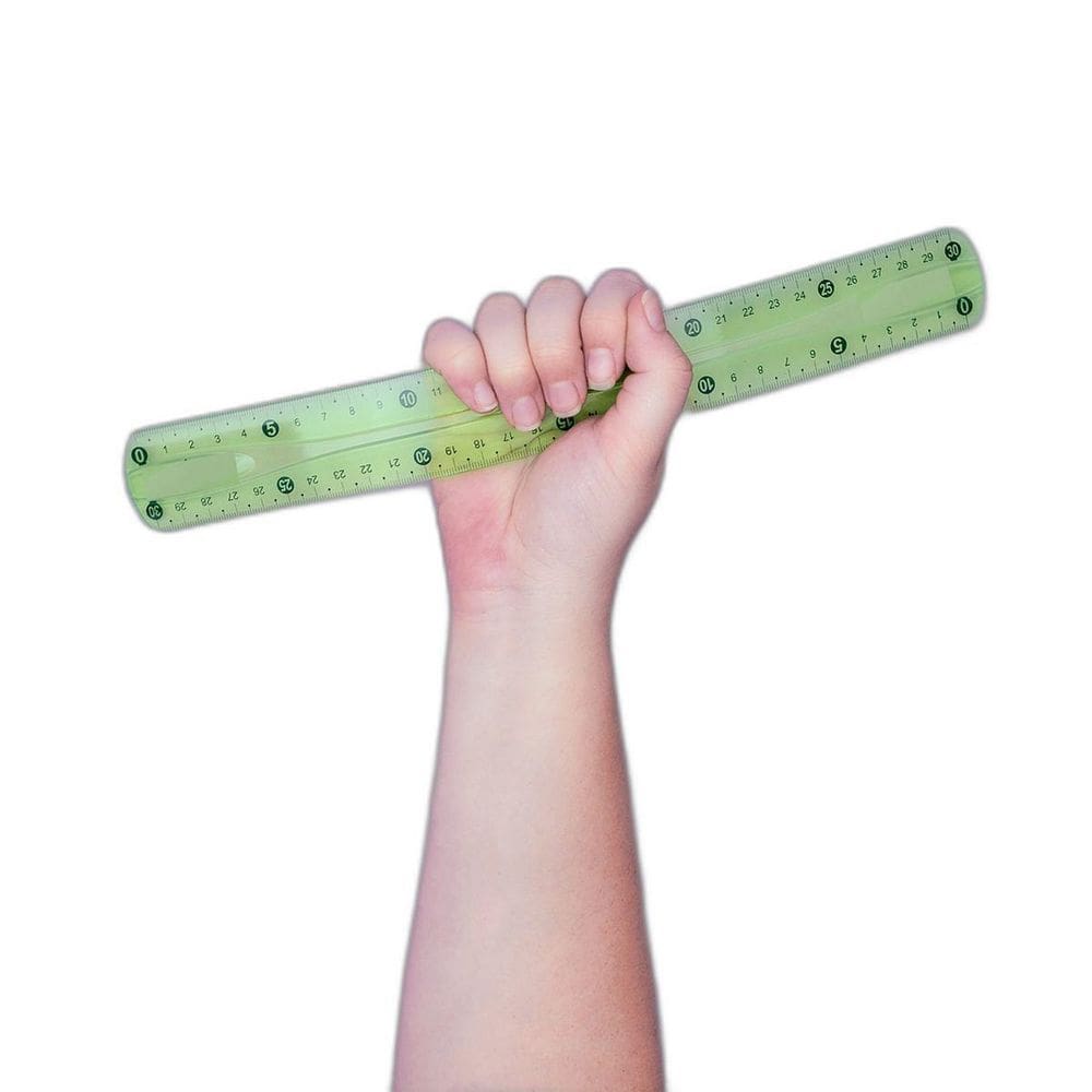 Régua Plástica Verde Flexível 30Cm Molin Colors Inquebrável