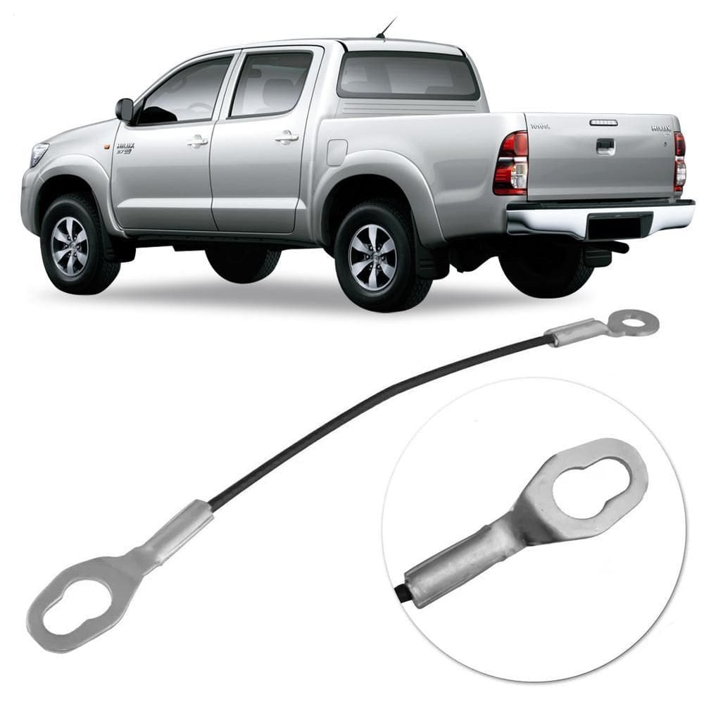 Par Cabo De Aço Tampa Traseira Hilux Pitbull 2005 Até 2015