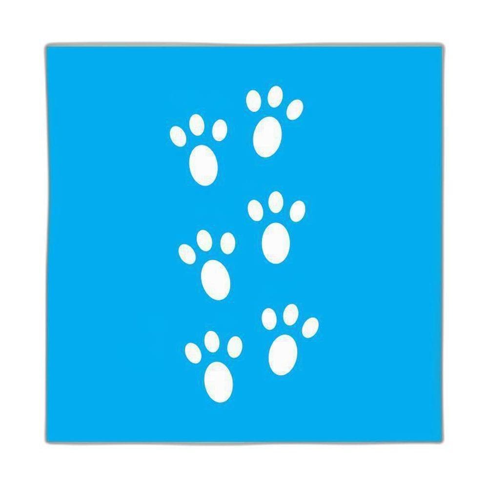 Stencil Tamako Pegadas Coelho - 30X30Cm - Ref 9847