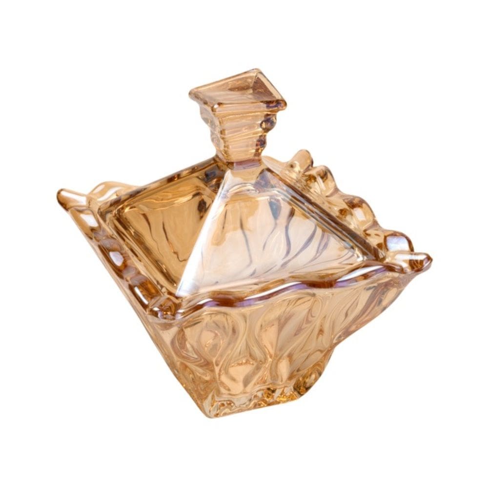 Bomboniere Potiche de Cristal Safir Âmbar 13x11cm Wolff